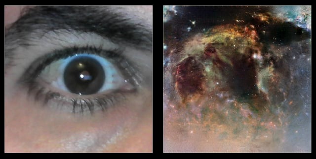 Learning to See: We are made of star dust by Memo Akten, video still, 2017.